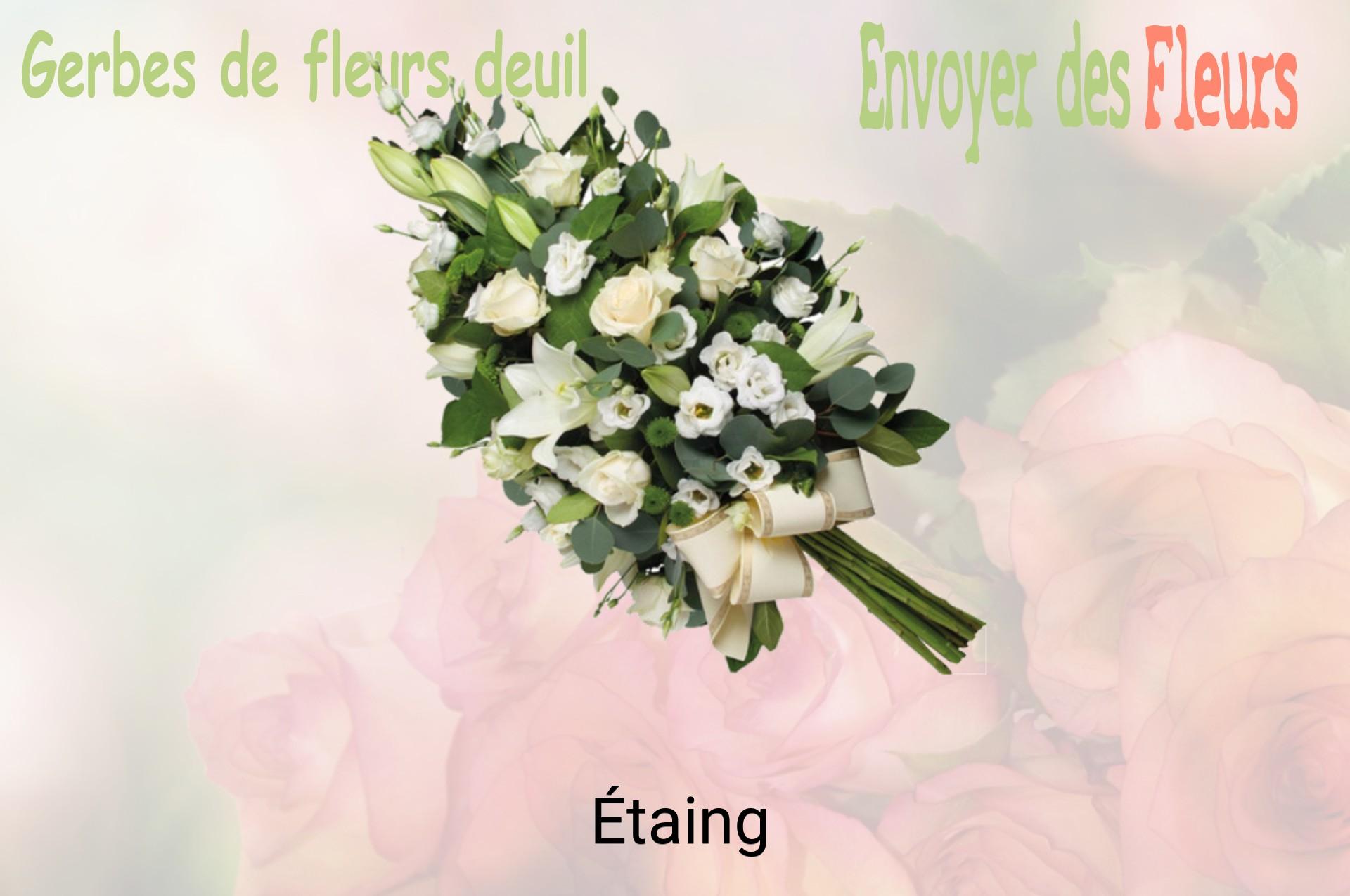 Gerbe de fleurs de deuil livrée à Étaing